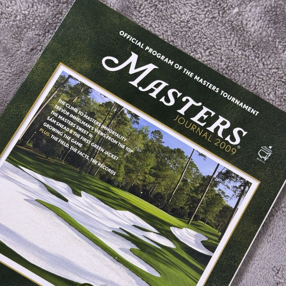 2009 PGA Masters Journal Augusta National Golf Club Angel Cabrera Champion